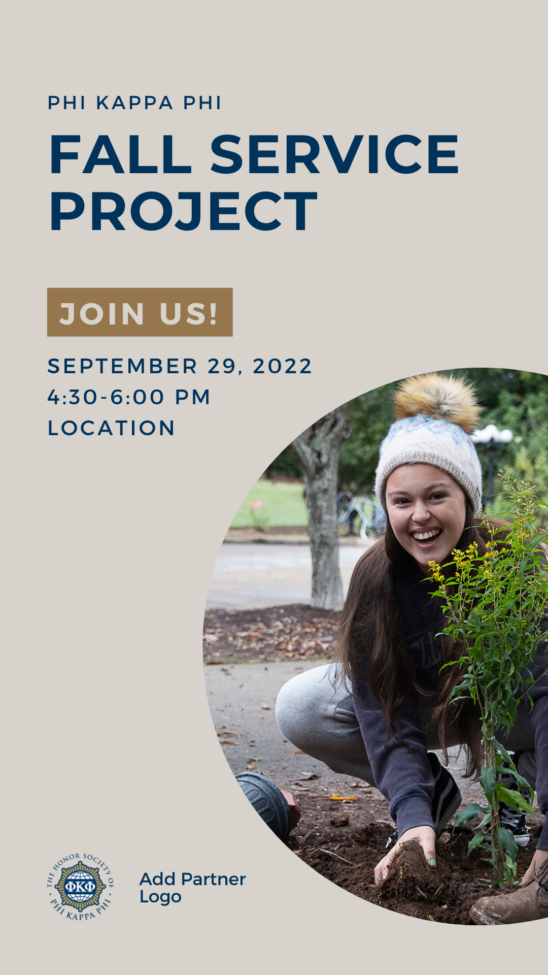 Fall Service Project Instagram Story
